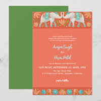 Elegante traditionelle indische Elefanten Hochzeit