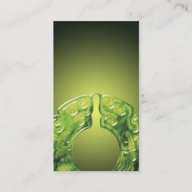 elegante traditionelle Jade-Visitenkarteschablone Visitenkarte (Vorderseite)