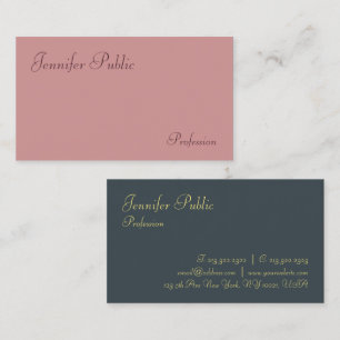 Elegante Trend Colors Moderne, handgeschriebene Mi Visitenkarte