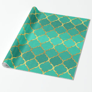 Elegante trendige Imitate Glitzer Quarrefolie Geschenkpapier