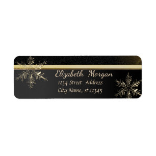 Elegante trendige Schneeflocken, falsches Gold,Sch