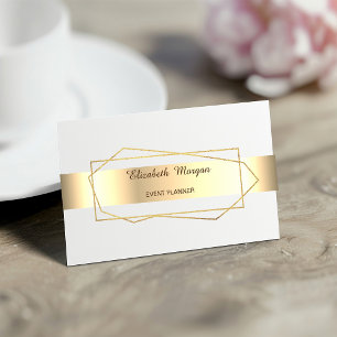 Elegante trendy Gold Geometric, Rahmen Visitenkarte