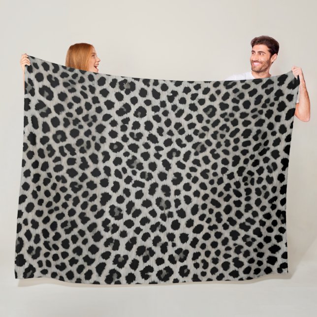 Elegante Trendy Luxury White Leopard Collection Fleecedecke (Beispiel)