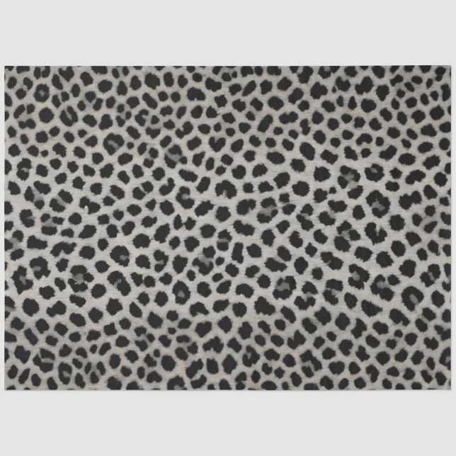 Elegante Trendy Luxury White Leopard Collection Seidenpapier (Vorderseite)