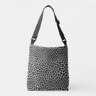 Elegante Trendy Luxury White Leopard Collection Tragetaschen Mit Langen Trägern
