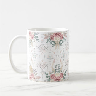 Elegante Tribal Floral Tasse