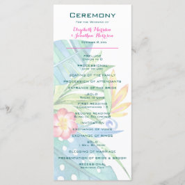 Elegante Tropical Floral Aquamarin Berry Pink Hoch Programm