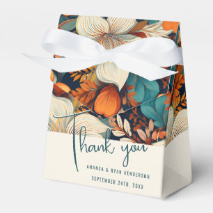 Elegante Tropical Floral Blume Hochzeit Vielen Dan Geschenkschachtel