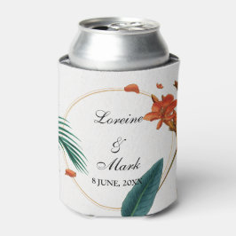 Elegante Tropical Floral Wedding Dosenkühler