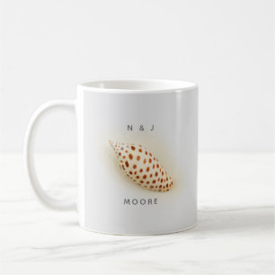 Elegante Tropical Junonia Florida Beach Muschel Na Kaffeetasse