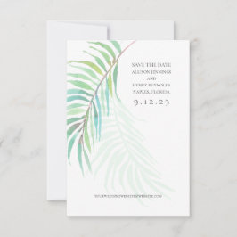 Elegante Tropical Save the Date Wedding Foto Card