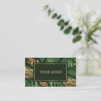 Elegante Tropical Theme Business Card Telefonnummerkarte
