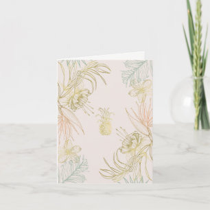 Elegante tropische botanische Blumenblätter Danke