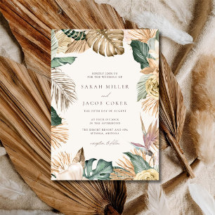 Elegante tropische botanische Hochzeitseinladung Einladung