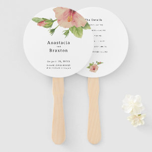 Elegante tropische Hibiskus-Hochzeit Fächer