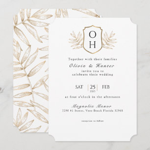 Elegante Tropische Hochzeit Einladung