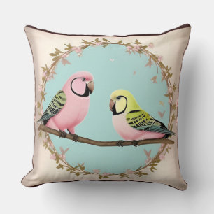 Elegante tropische Papageien-Kunstwerke Luxus Flor Kissen
