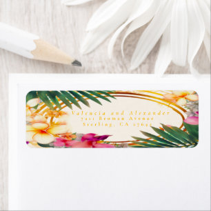 Elegante tropische Rücksendeadresse