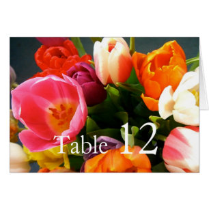 Elegante Tulpe-Blumenstrauß-Tabellenluxuskarte