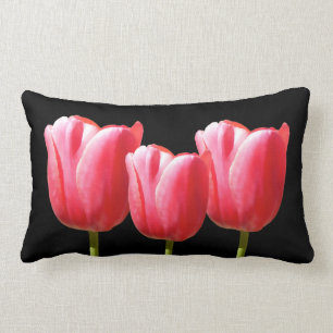 Elegante Tulpe-Trio-Malerei Lendenkissen
