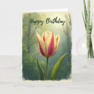 Elegante Tulpen-Geburtstagskarte Karte