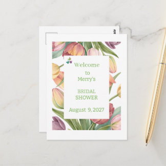 Elegante Tulpen in Aquarell Postkarte