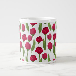 Elegante Tulpen- und Rosen-Blumenfotografie Jumbo-Tasse