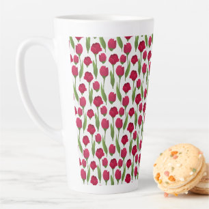 Elegante Tulpen- und Rosenblüten-Fotografie Milchtasse