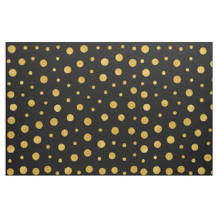 Elegante Tupfen - schwarzes Gold Stoff