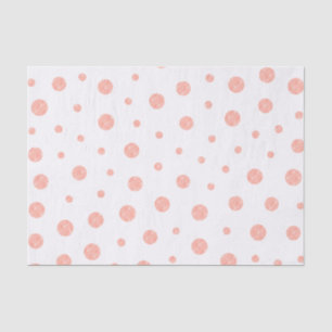 Elegante Tupfen - weiches rosa Goldweiß Seidenpapier
