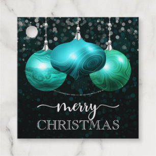 Elegante Türkis-Achat-Weihnachtskugeln Frohe Weihn Geschenkanhänger