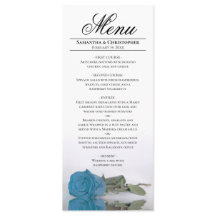 Elegante türkisblaue Rose Reflektionen Hochzeit