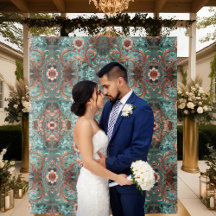 Elegante türkisfarbene Kupfer-Blume