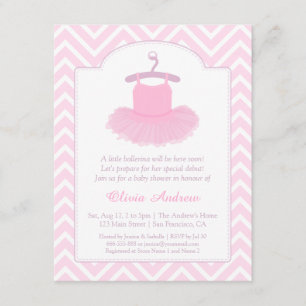 Elegante Tutu-Ballerina-Baby-Shower-Einladungen Einladung