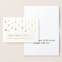 Elegante Twinkle Twinkle Little Star Gold Foil