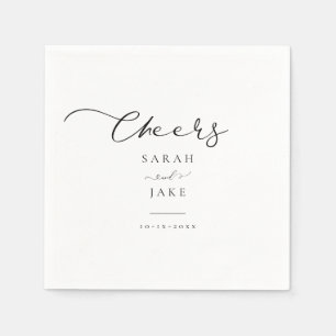 Elegante Typografie: Beifall Moderne Hochzeit Serviette