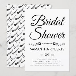 Elegante Typografie Brautparty Hochzeit Einladung