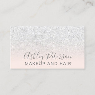 Elegante Typografie des Makes-up erröten rosa Visitenkarte