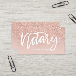 Elegante Typografie des Notarvermittlers erröten Visitenkarte