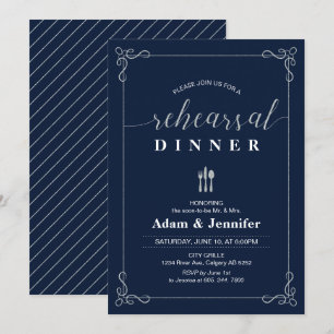 Elegante Typografie-Dinnerkarte für Hochzeiten und Einladung