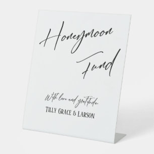 Elegante Typografie Einfacher Hochzeitsgeschenkfon Sockelschild