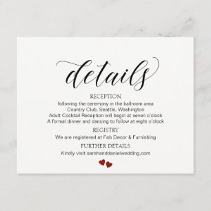 Elegante Typografie - Einschließungskarte für Hoch Begleitkarte
