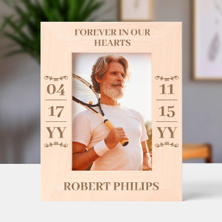 Elegante Typografie für immer in unserem Herztod Geätzte Rahmen