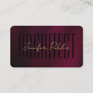Elegante Typografie Gold Text Script Luxe Architec Visitenkarte