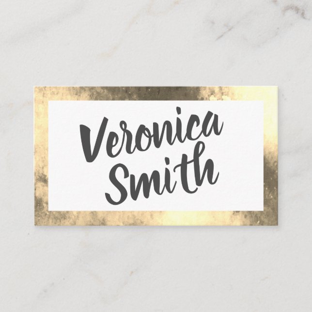 Elegante Typografie / Goldgrenze Visitenkarte (Vorderseite)