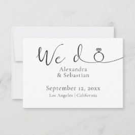 Elegante Typografie Hochzeit machen wir Save the D Date