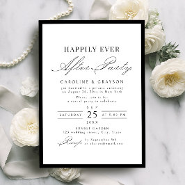 Elegante Typografie Hochzeitsfeier Einladung