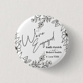 Elegante Typografie ist verlobt Button