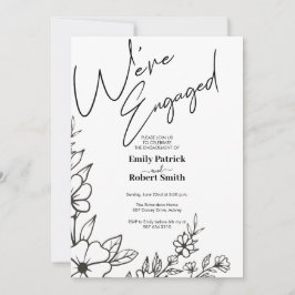 Elegante Typografie ist verlobt Einladung