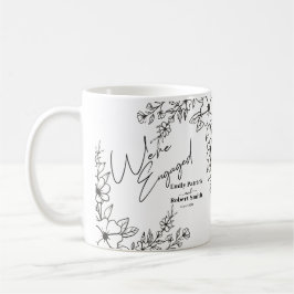 Elegante Typografie ist verlobt Kaffeetasse